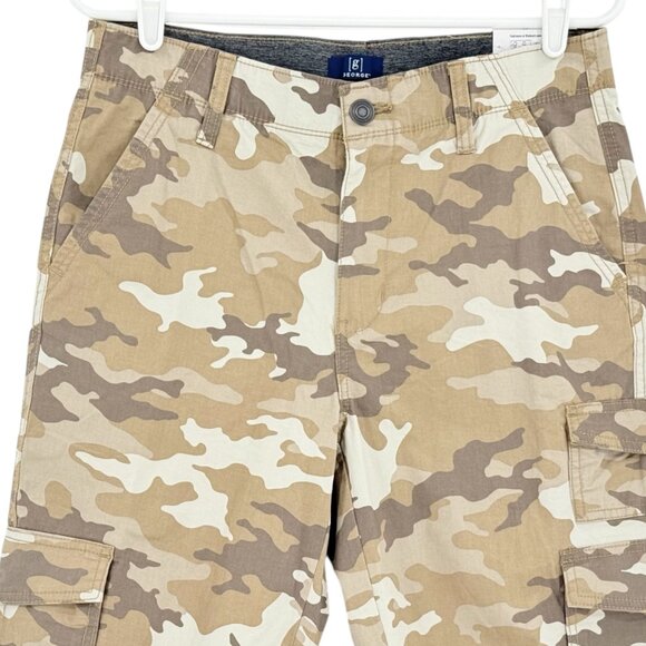 George Men's Desert Camo Below The Knee Messenger Cargo Shorts Size 30 NWT - Picture 3 of 12